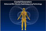 Crystal Generators Crystal Harmonizers Compact Size (BRAZILIAN QUARTZ + 24K GOLD IN PYREX GLASS) for the GB-4000, Rife Machines and Other Frequency Generators - New Enhanced Model Plus Free USA Shipping!